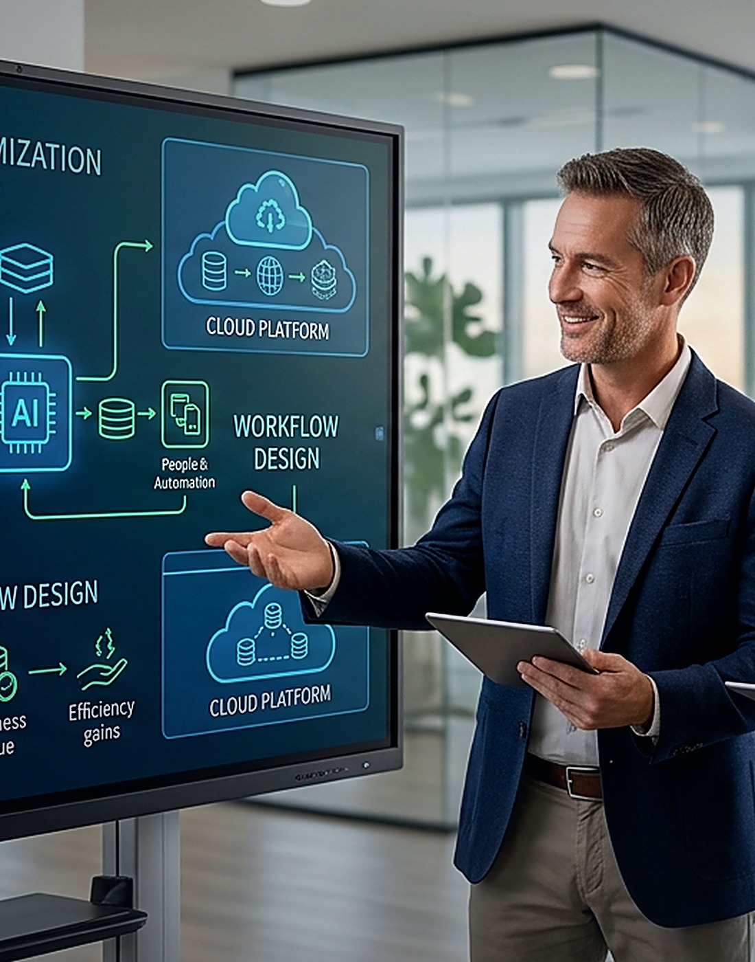 Enterprise operations and planning review with AI analytics